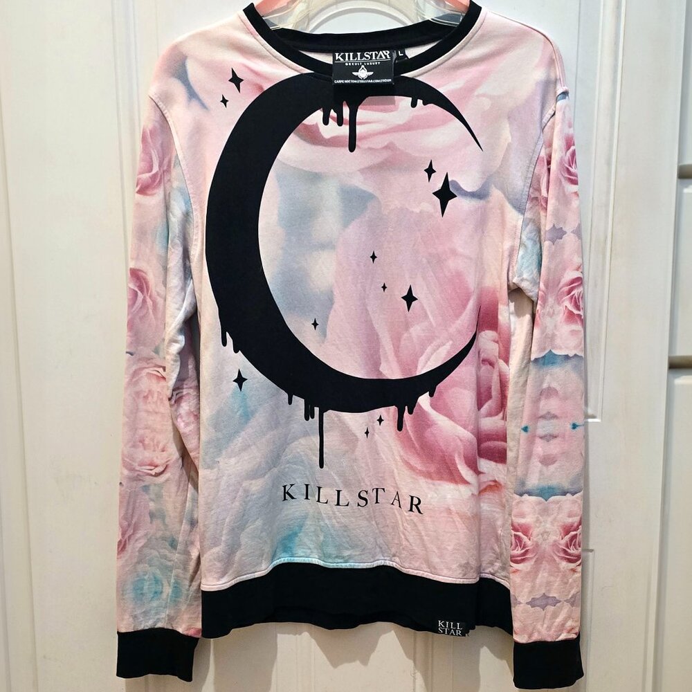 Killstar | Pastel Drip Moon Sweatshirt